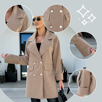 ✨Get 65% off💖Women's Solid Color Double Breasted Coat