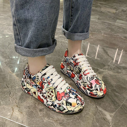 ✨New Arrival✨Unisex Round-toe Youthful Graffiti Casual Sports Shoes