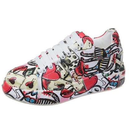 ✨New Arrival✨Unisex Round-toe Youthful Graffiti Casual Sports Shoes