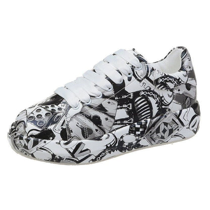 ✨New Arrival✨Unisex Round-toe Youthful Graffiti Casual Sports Shoes