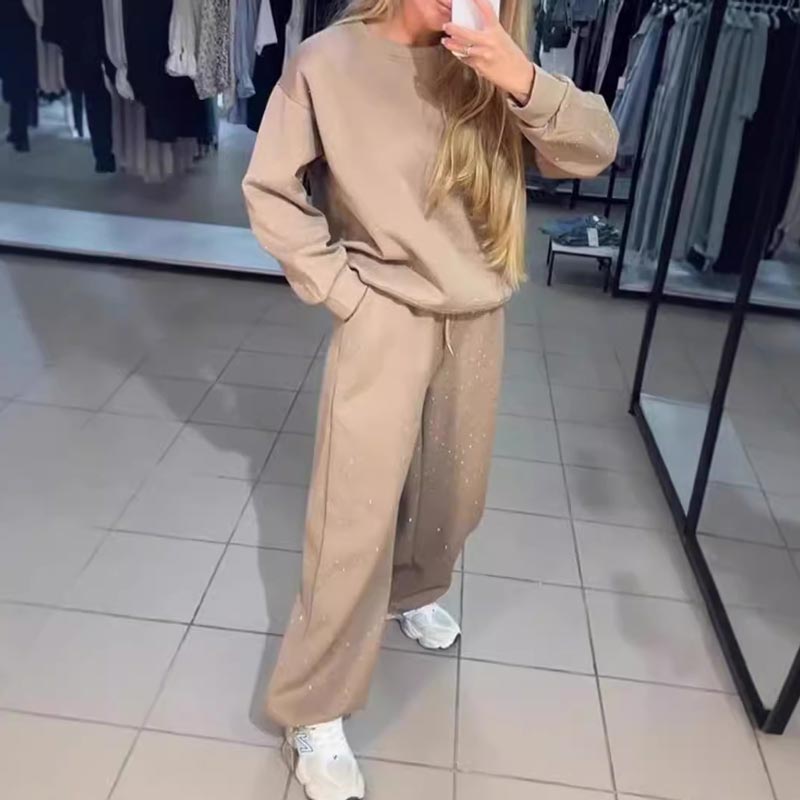 🍂Fall Specials 50% OFF🍂Women’s Round-neck Casual Sports Sweatshirt and Jogger Pants (2-piece Set)