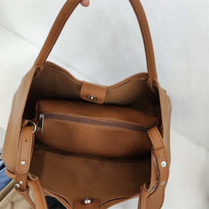 Super Large Capacity --44% OFF👜 Women's PU Leather Tote Bag with Matching Purse