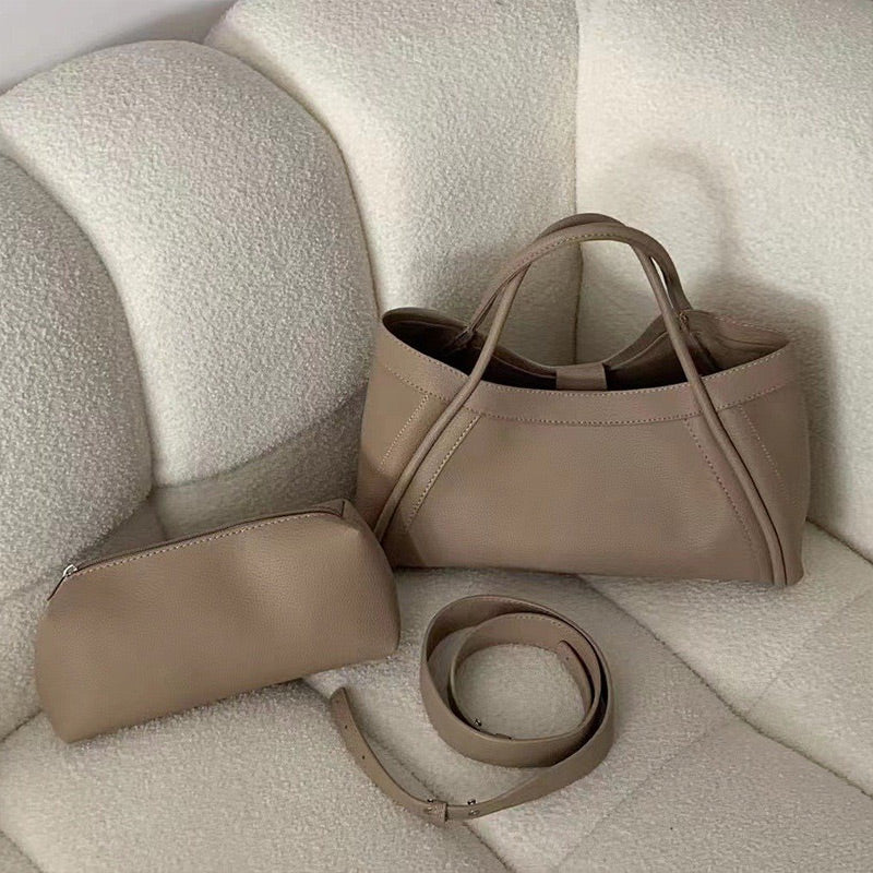Super Large Capacity --44% OFF👜 Women's PU Leather Tote Bag with Matching Purse