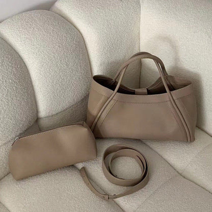 Super Large Capacity --44% OFF👜 Women's PU Leather Tote Bag with Matching Purse
