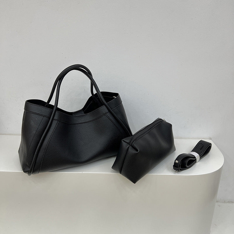 Super Large Capacity --44% OFF👜 Women's PU Leather Tote Bag with Matching Purse