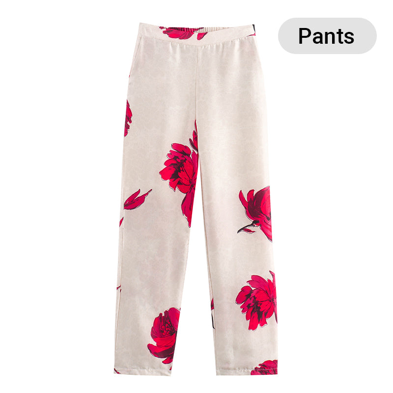 ✨New Arrival✨Women's Floral Print Long Sleeve Lapel Blazer & Pants Set