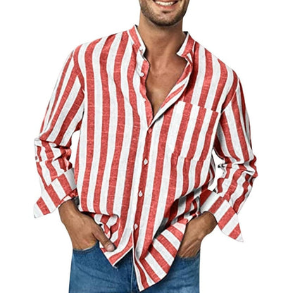 🌷Limited Time 58% OFF💞Men's Casual Stylish Striped Long-Sleeve Shirt