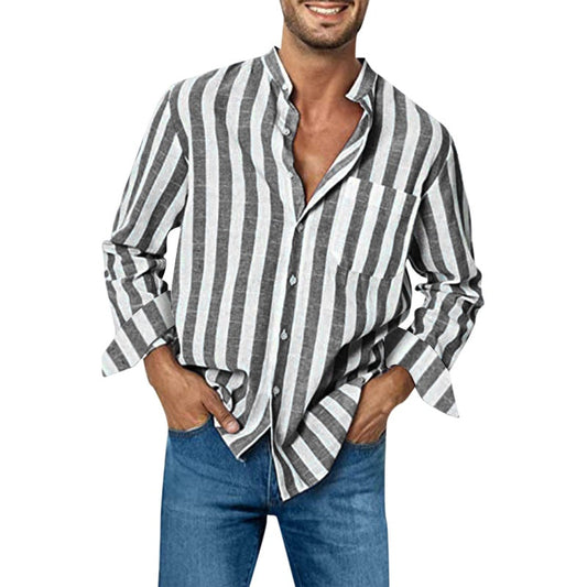 🌷Limited Time 58% OFF💞Men's Casual Stylish Striped Long-Sleeve Shirt