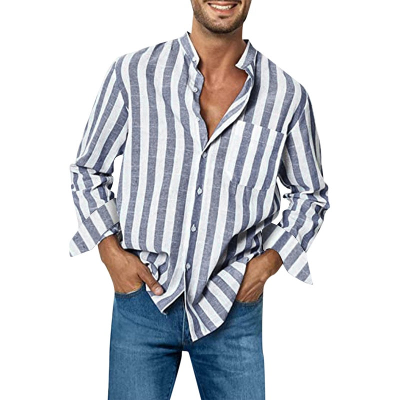 🌷Limited Time 58% OFF💞Men's Casual Stylish Striped Long-Sleeve Shirt