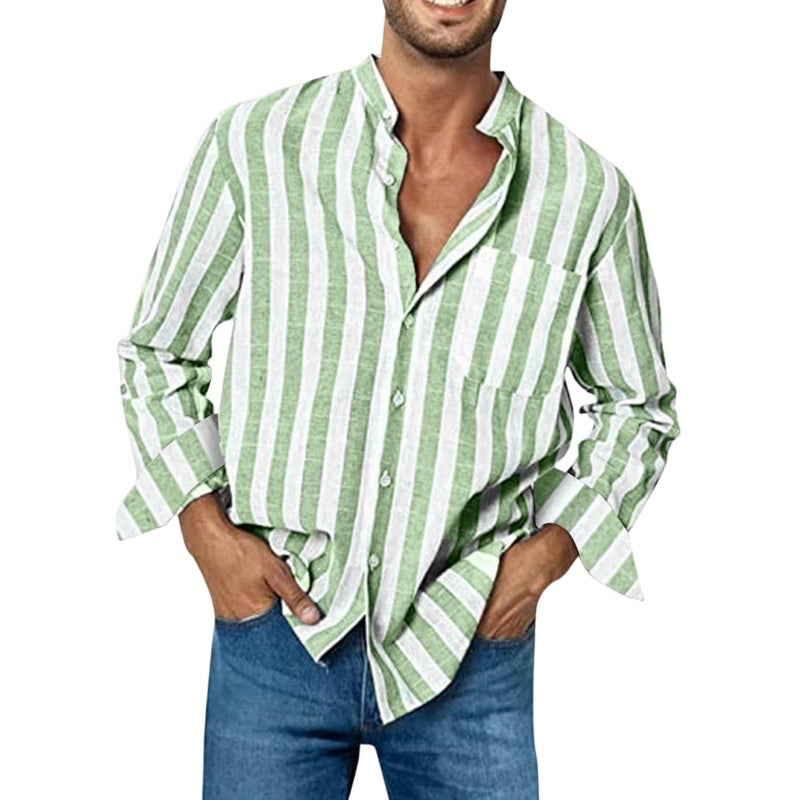 🌷Limited Time 58% OFF💞Men's Casual Stylish Striped Long-Sleeve Shirt