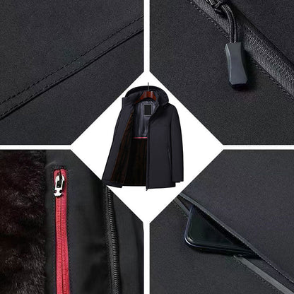 🥰Early Black Friday Offer🥰warm gift - Men's Warm Thickened Hooded Jacket