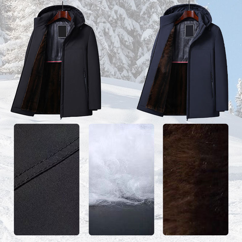 🥰Early Black Friday Offer🥰warm gift - Men's Warm Thickened Hooded Jacket