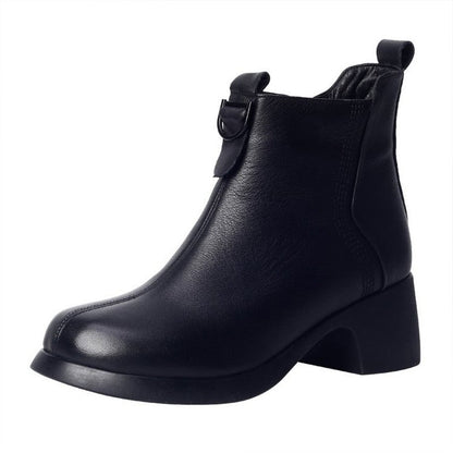 🌷Limited Time 54% OFF💞Retro Round Toe Chunky Block Heel Ankle Boots