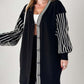 🌷Limited Time 43% OFF💞Balloon Sleeve Striped Knitwear Cardigan & Pants Two-piece Set