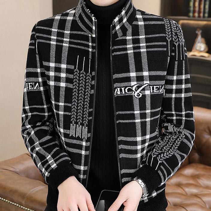 🌷Limited Time 59% OFF💞Men’s Stylish Padded Thick Tweed Jacket with Stand Collar