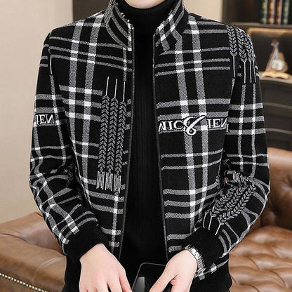 🌷Limited Time 59% OFF💞Men’s Stylish Padded Thick Tweed Jacket with Stand Collar
