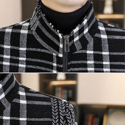 🌷Limited Time 59% OFF💞Men’s Stylish Padded Thick Tweed Jacket with Stand Collar