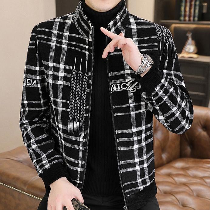 🌷Limited Time 59% OFF💞Men’s Stylish Padded Thick Tweed Jacket with Stand Collar