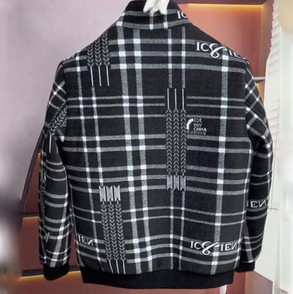 🌷Limited Time 59% OFF💞Men’s Stylish Padded Thick Tweed Jacket with Stand Collar
