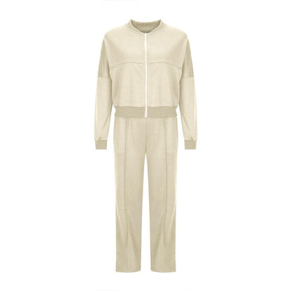 🍂Autumn discount 55%🍂Women's Long Sleeve Zip Coat Drawstring Sweatpants 2-Piece Sets