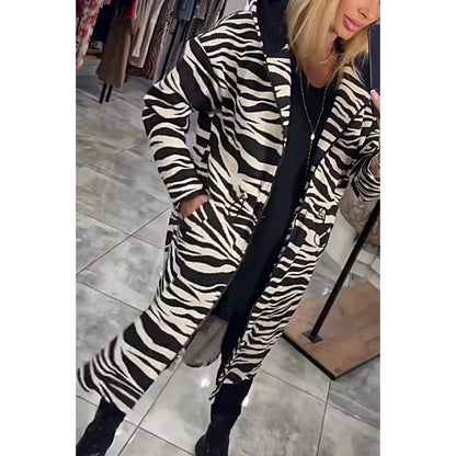 🌷Limited Time 49% OFF💞Women's Trendy Zebra & Leopard Pattern Coat