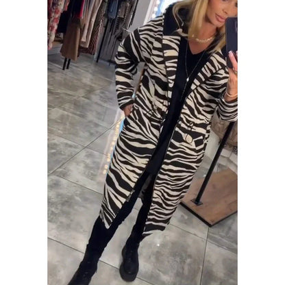 🌷Limited Time 49% OFF💞Women's Trendy Zebra & Leopard Pattern Coat