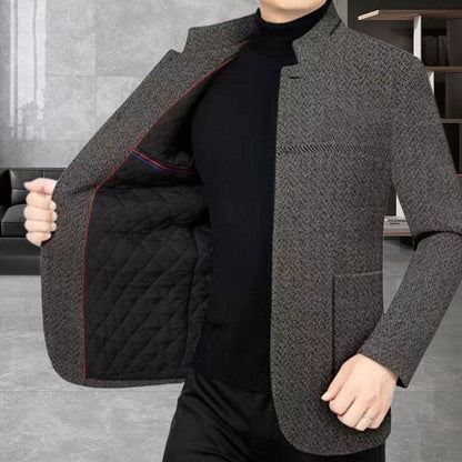 Casual Faux Tweed Blazer for Fall & Winter