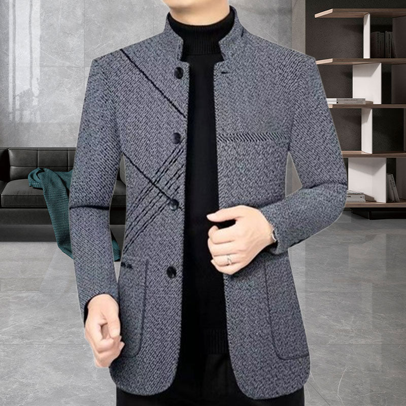 Casual Faux Tweed Blazer for Fall & Winter