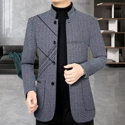 Casual Faux Tweed Blazer for Fall & Winter