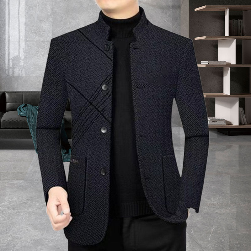Casual Faux Tweed Blazer for Fall & Winter