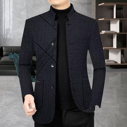 Casual Faux Tweed Blazer for Fall & Winter