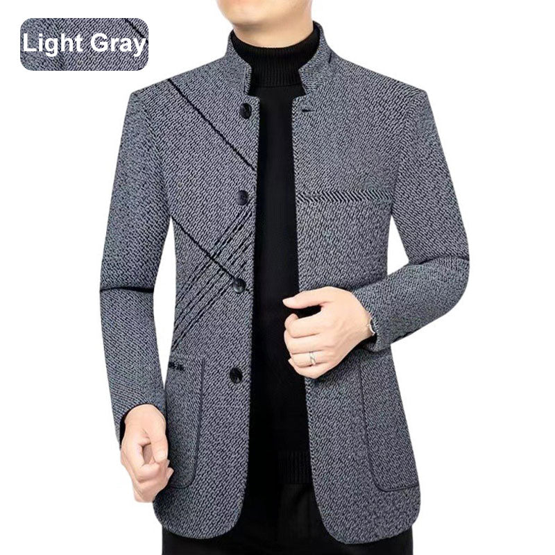 Casual Faux Tweed Blazer for Fall & Winter