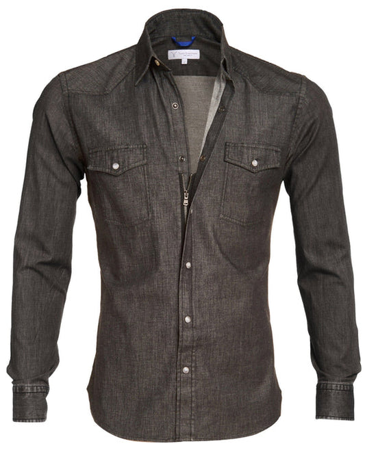 The Denim Western Zip Shirt