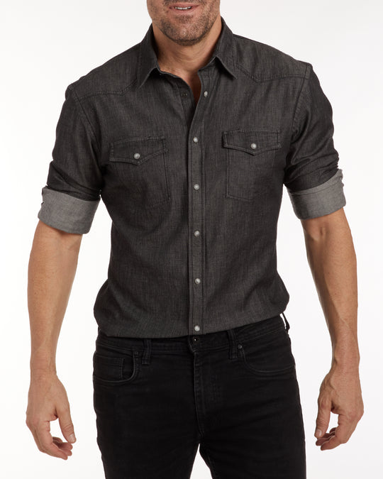 The Denim Western Zip Shirt