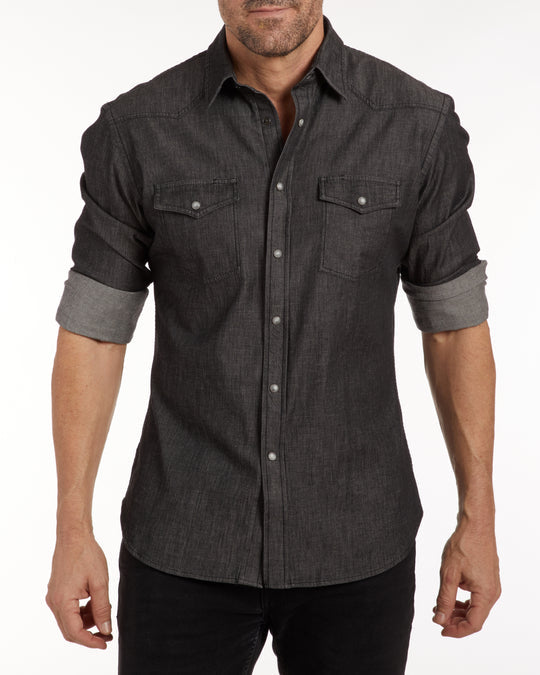 The Denim Western Zip Shirt