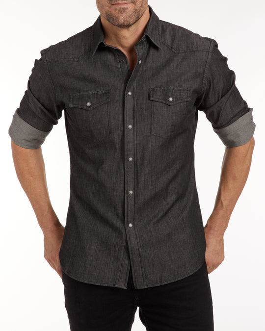 The Denim Western Zip Shirt