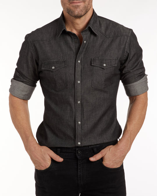 The Denim Western Zip Shirt