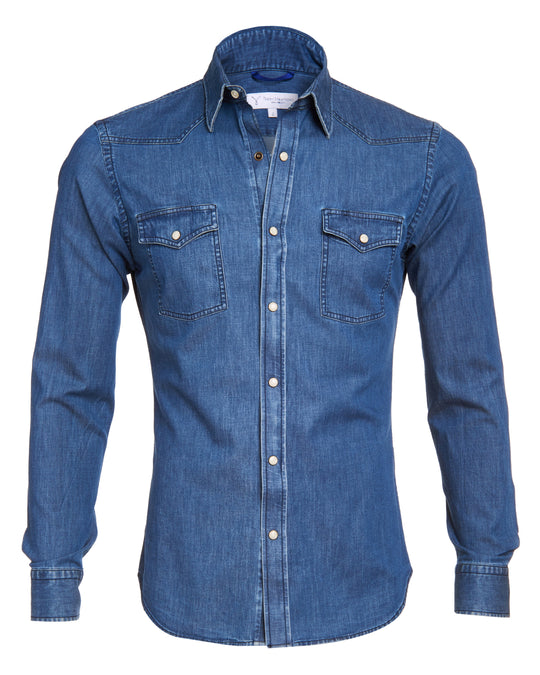 The Denim Western Zip Shirt
