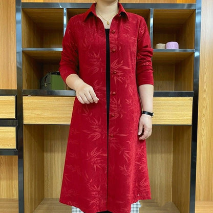 🌷Limited Time 50% OFF💞Women's Autumn Printed Button-Down Long Trench Coat