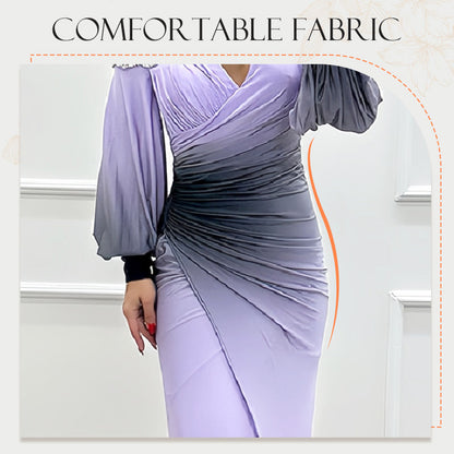 ✨New Arrival✨Women’s Gradient Off Shoulder Slit Long Dress