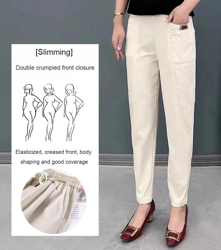 ✨New Arrival✨Women's Elastic Waist Cotton Pants