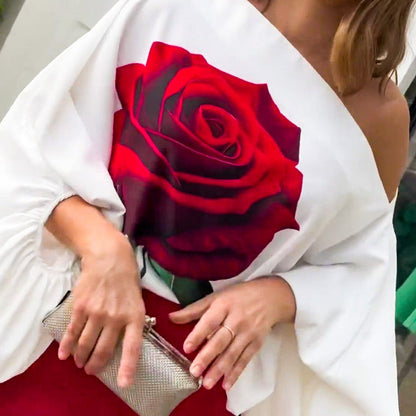 Women's Pants and Off-the-Shoulder Top Two-Piece Set