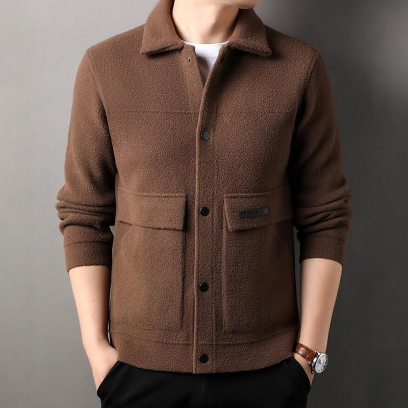 🔥HOT Sale🔥 Men's Trendy Solid Color Lapel Short Coat