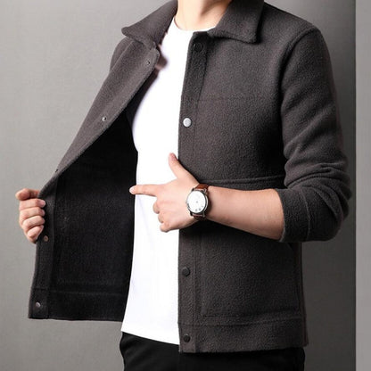 🔥HOT Sale🔥 Men's Trendy Solid Color Lapel Short Coat