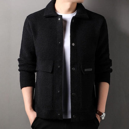 🔥HOT Sale🔥 Men's Trendy Solid Color Lapel Short Coat
