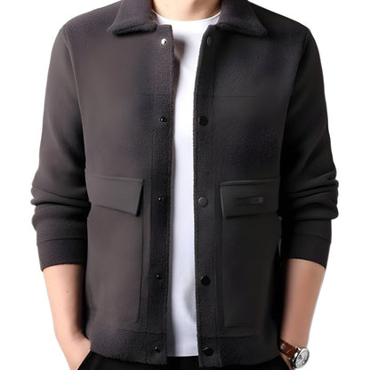 🔥HOT Sale🔥 Men's Trendy Solid Color Lapel Short Coat
