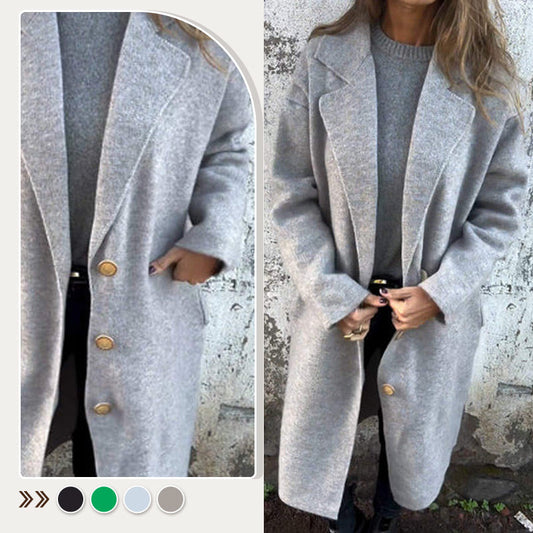 ⏳Limited Sale 42% OFF🌸Women's Long-sleeve Tweed Lapel Coat