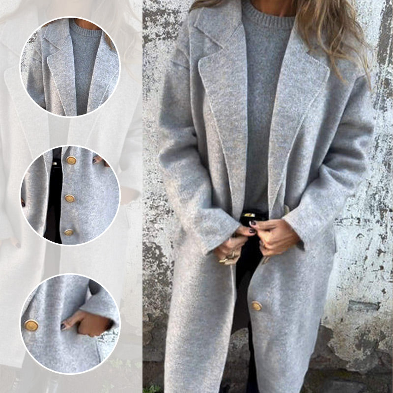 ⏳Limited Sale 42% OFF🌸Women's Long-sleeve Tweed Lapel Coat