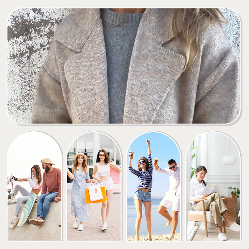 ⏳Limited Sale 42% OFF🌸Women's Long-sleeve Tweed Lapel Coat