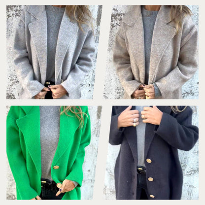 ⏳Limited Sale 42% OFF🌸Women's Long-sleeve Tweed Lapel Coat